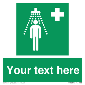 Custom Safety Shower Sign